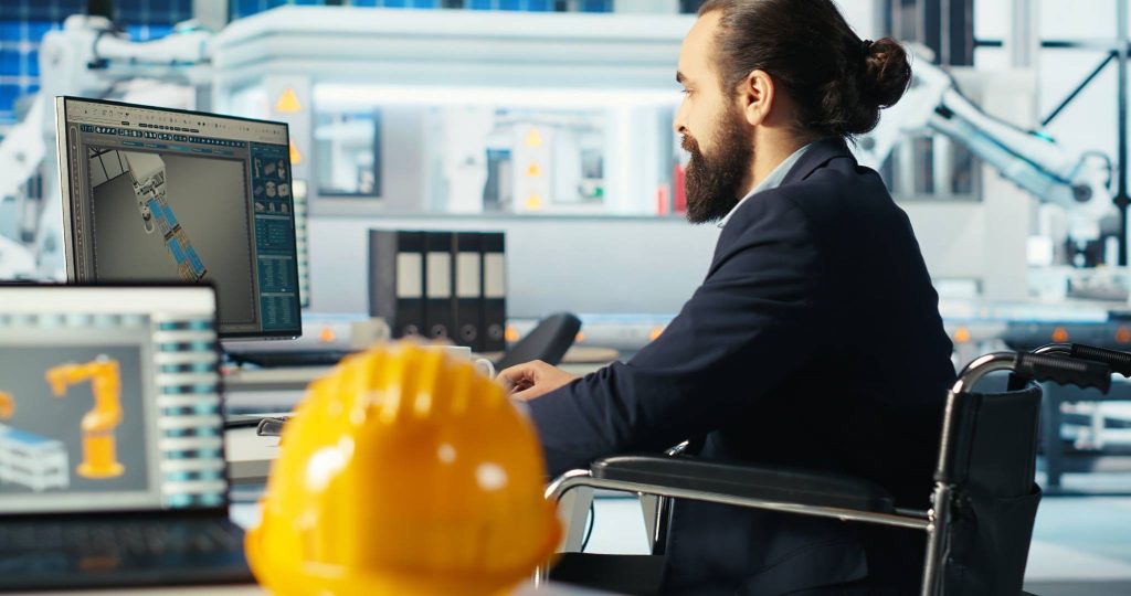 MEP design engineer working with 3D building modeling software for construction projects