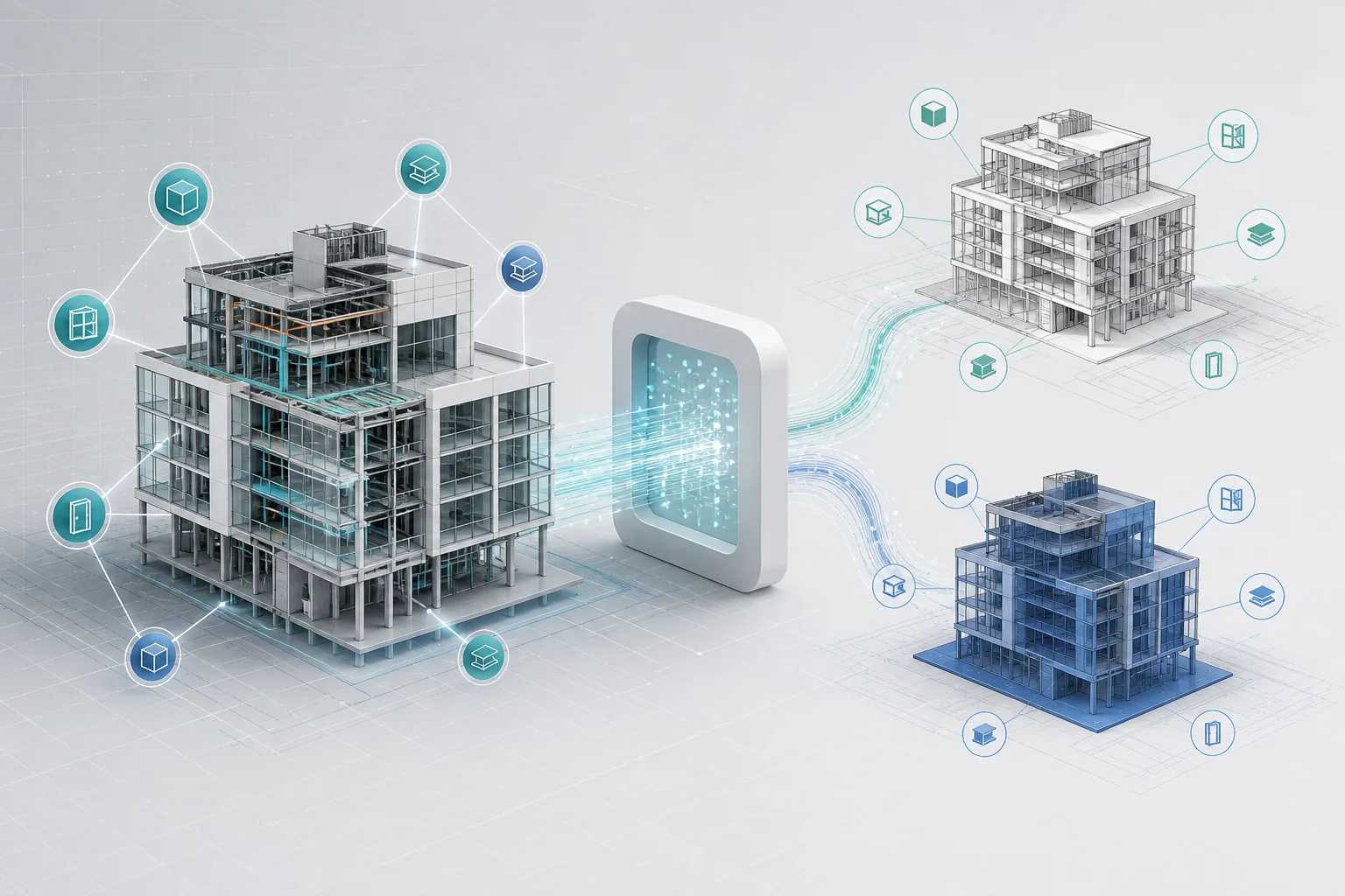 Open BIM model exchange between different project platforms