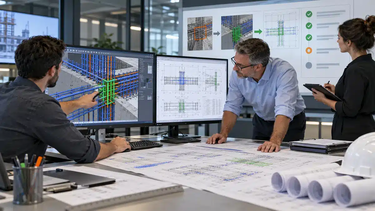 RFI response coordination applied to rebar placing drawings