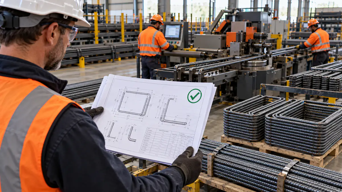Approved rebar drawings released for fabrication